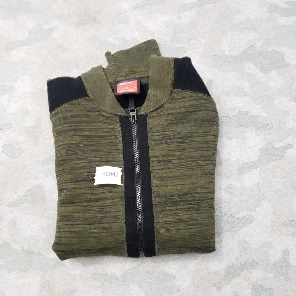 Nike Jacket Womens Medium Green Full‎ Zip Pockets Long Sleeve Sportswear